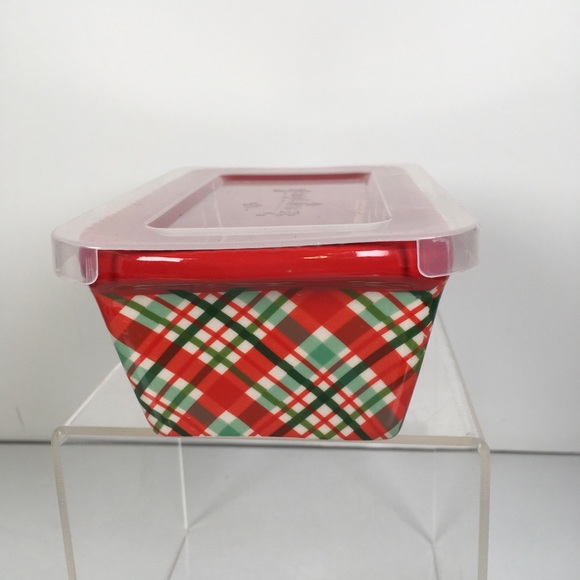 Temptations Mini Loaf Pan with Lid Plaid - Picture 2 of 7